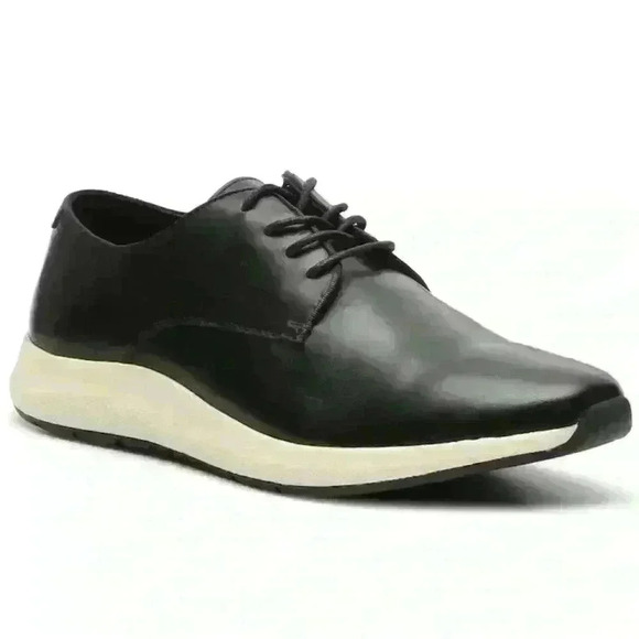 Vince Camuto Black Leather Ehan Oxford Men’s Size 8M/ Euro 41/ Women’s 9.5 NIB - Picture 1 of 9